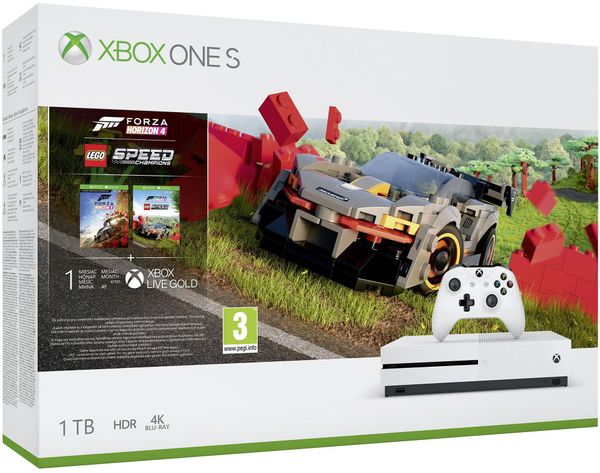 crisstel.ro Consola Microsoft Xbox One S 1TB + Forza Horizon 4 + LEGO DLC (Alb)