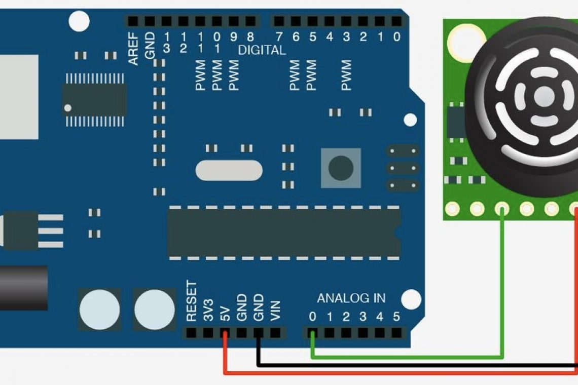 crisstel.ro Sonar Maxbotix LV EZ0 și Arduino Senzorul Sonar Maxbotix LV EZ0 se poate utiliza împreuna cu placa Arduino pentru a măsura distanțe cuprinse între 0 și 6.45 m sau pentru a detecta dacă un obiect se află în proximitate sau nu tutorialul de mai jos te îndruma cum sa construiești senzorul de parcare care poate deveni destul de util în diverse situații Senzorul de parcare de mai jos iți indica prin intermediul unor LED-uri de culori diferite distanta măsurata între vehicul și perete Proiectul utilizează la baza o placa Arduino dar dacă dorești o varianta mai optimă din punct de vedere al costului te poți orienta către o placa cu microcontroler ATtiny Pentru a conecta senzorul Sonar Maxbotix LV EZ0 cu placa Arduino vei avea nevoie de 3 fire de conexiuni cu capete mamă-tată Acum este momentul să încarci codul sursa de mai jos în placa Arduino Ceea ce face codul este sa inițializeze Monitorul Serial la viteza de 9600 baud și să efectueze citiri neîntrerupte ale pinului analogic Pentru ca citirile pot fi afectate de erori s-a ales efectuarea lor într-o bucla for() după o variabila average ca mai apoi valoarea totala obținută să fie împărțită la nr. total de citiri
